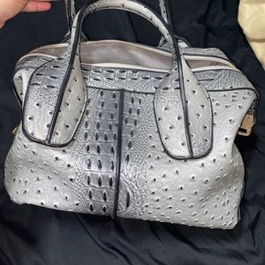 Faux crocodile purse.